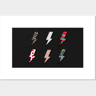 Trendy Lightning Bolts Sticker Pack Posters and Art